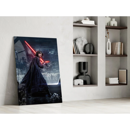 Kylo Ren dual red lightsaber Dark Side wall art canvas print