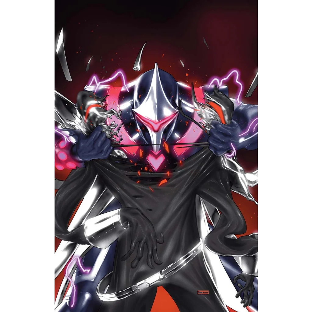 Darkhawk #5 comic cover with armored character tearing open dark cloak, red and black accents