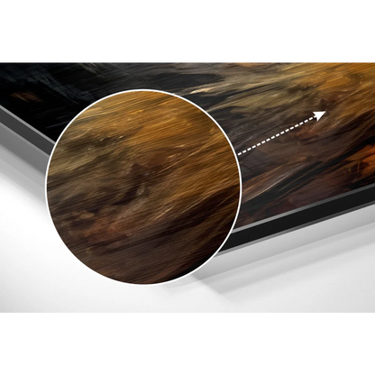 Sleek modern TV screen on brushed aluminium dibond art print
