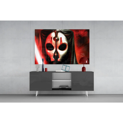 Darth Malak Sith Lord red black mask canvas wall art print