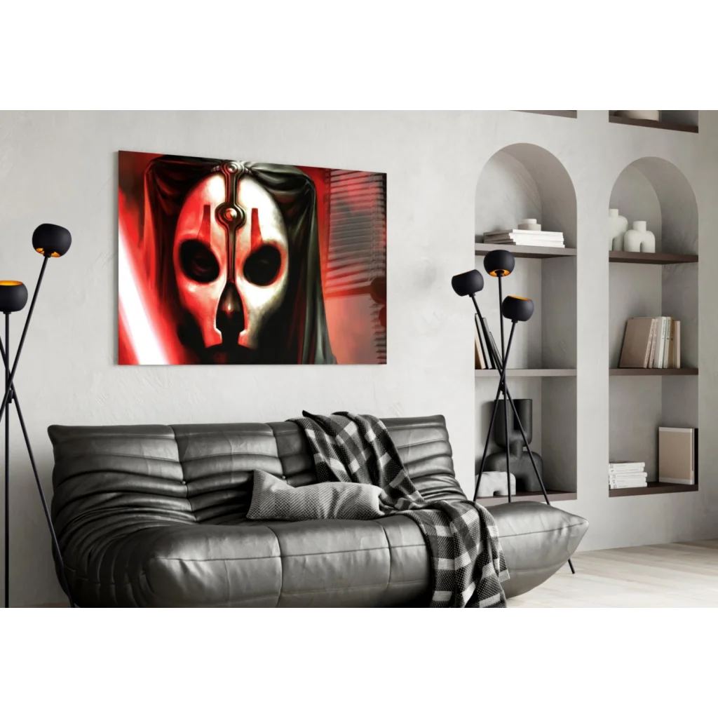 Darth Maul Sith Lord red black mask canvas wall art print