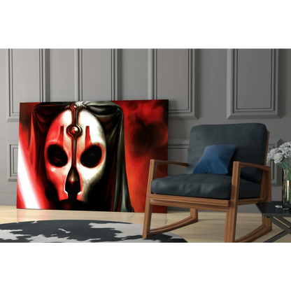 Darth Malak Sith Lord red black mask canvas wall art print