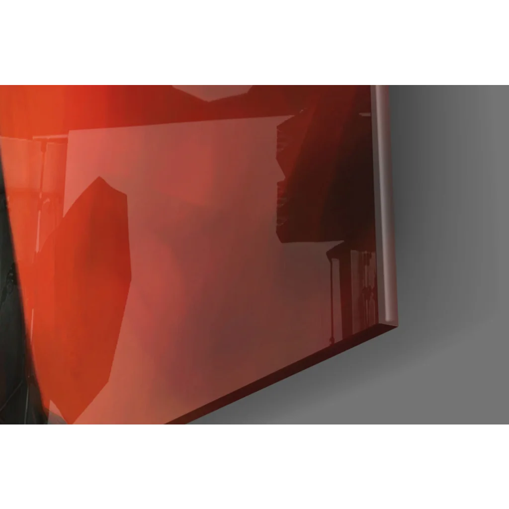 Sleek red-framed Darth Malak Sith Lord glass wall art display