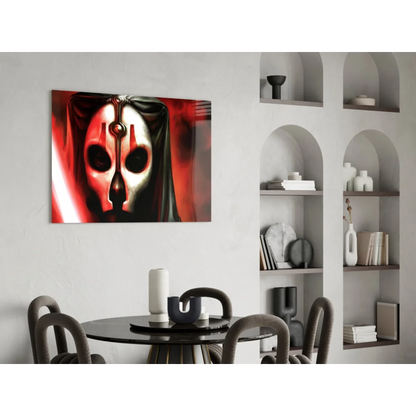 Darth Malak Sith Lord red black mask canvas wall art print