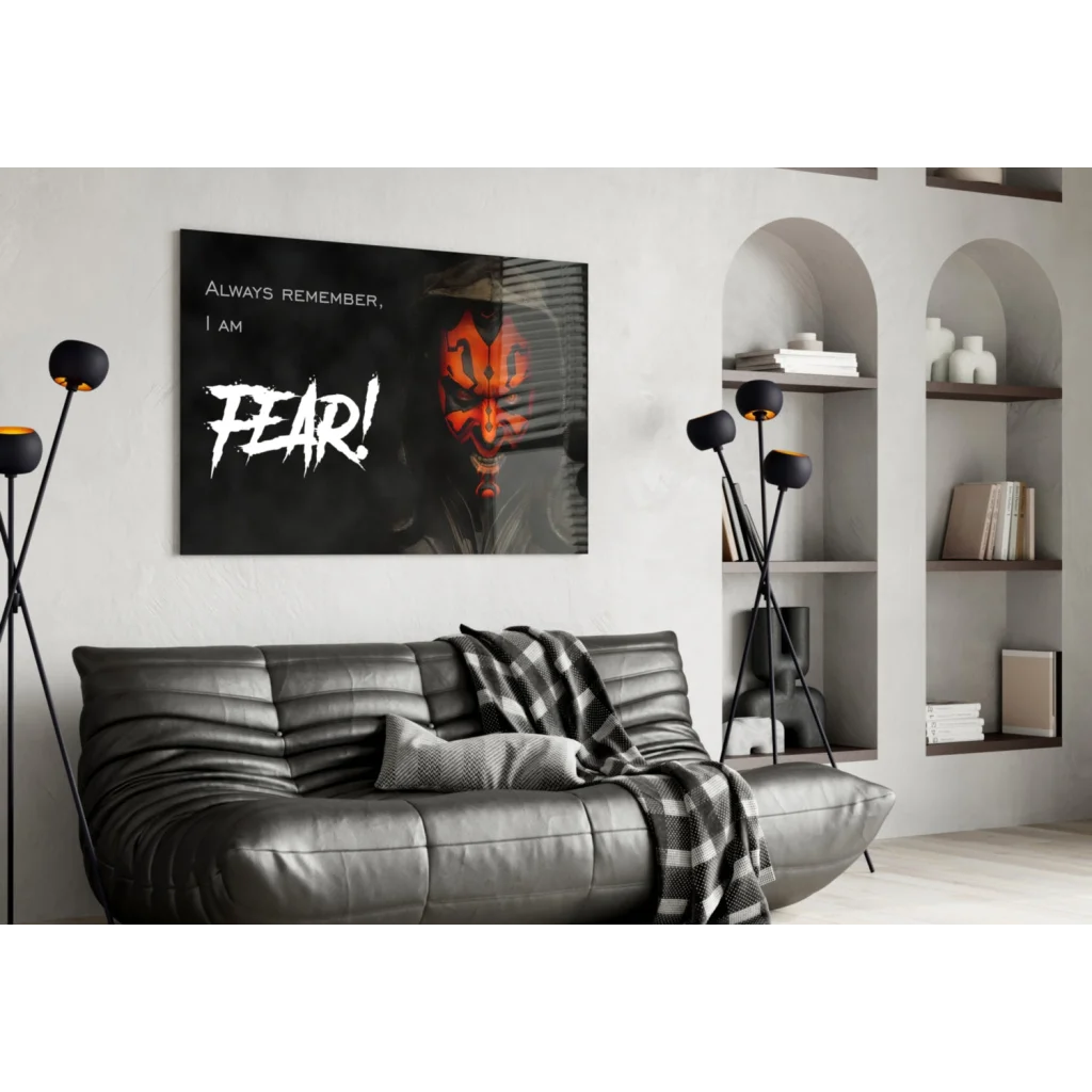 Darth Maul Fear Quote Canvas Wall Art Print | Contemporary Home Wall Art | vintageantiquesgifts.com