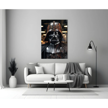 Darth Vader Glass Wall Art Portrait with Gold Details | Modern Wall Art Decor | vintageantiquesgifts.com