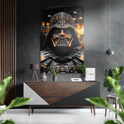 Steampunk Vader Brushed Aluminium Dibond Art Print | Insigneart USA | vintageantiquesgifts.com