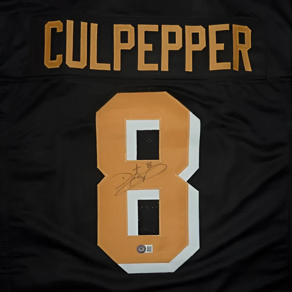 Daunte Culpepper autographed UCF black jersey with name and number 8