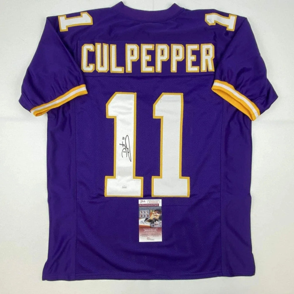 Autographed Daunte Culpepper custom jersey number 11 JSA authenticated