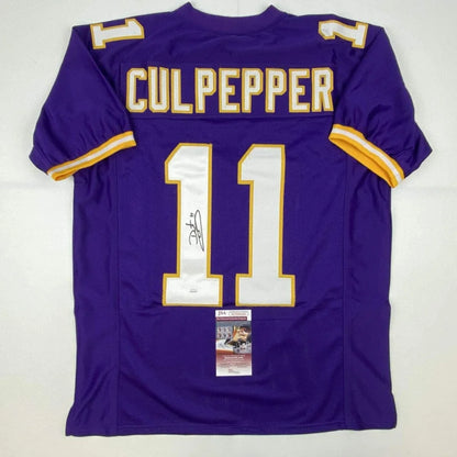 Autographed Daunte Culpepper custom jersey number 11 JSA authenticated
