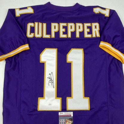 Daunte Culpepper signed custom jersey number 11 JSA authenticated