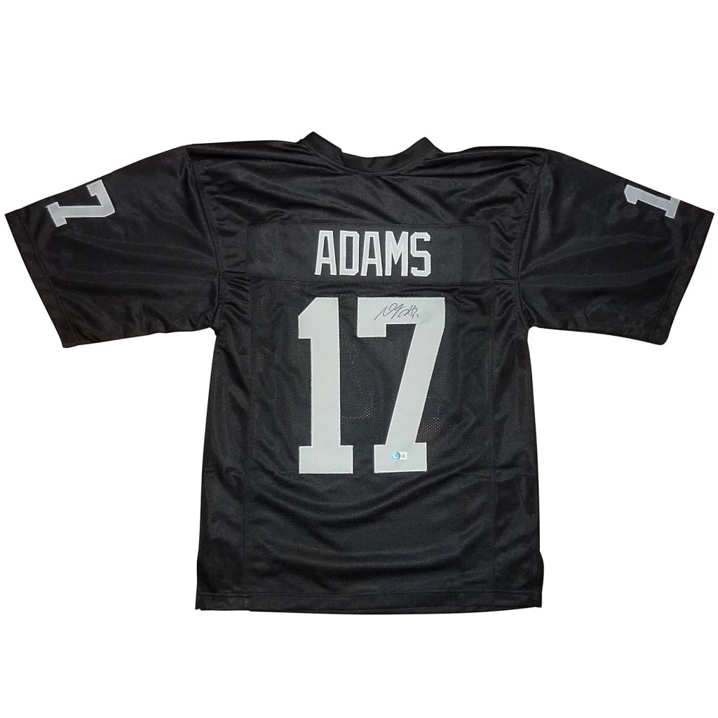 Davante Adams autographed Las Vegas black jersey with silver Adams name