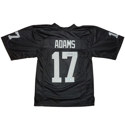 Davante Adams autographed Las Vegas black jersey with silver Adams name