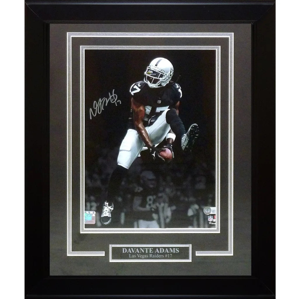 Davante Adams autographed Las Vegas Raiders framed photo