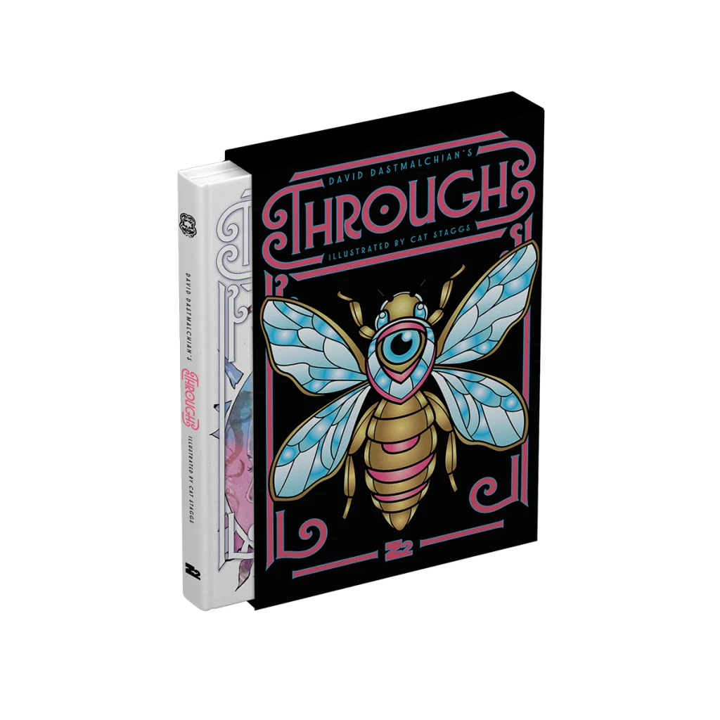 David Dastmalchian deluxe edition graphic novel with stylized bee cover and pink accents
