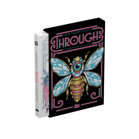 David Dastmalchian deluxe edition graphic novel with stylized bee cover and pink accents