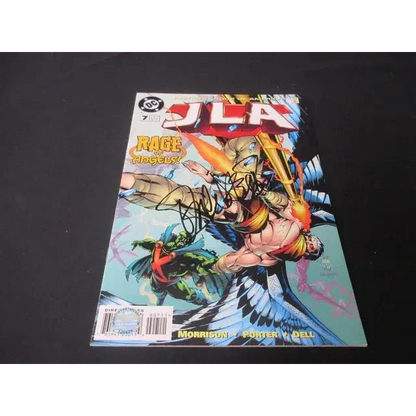 David Harewood signed JLA comic book with authentication card featuring classic heroes