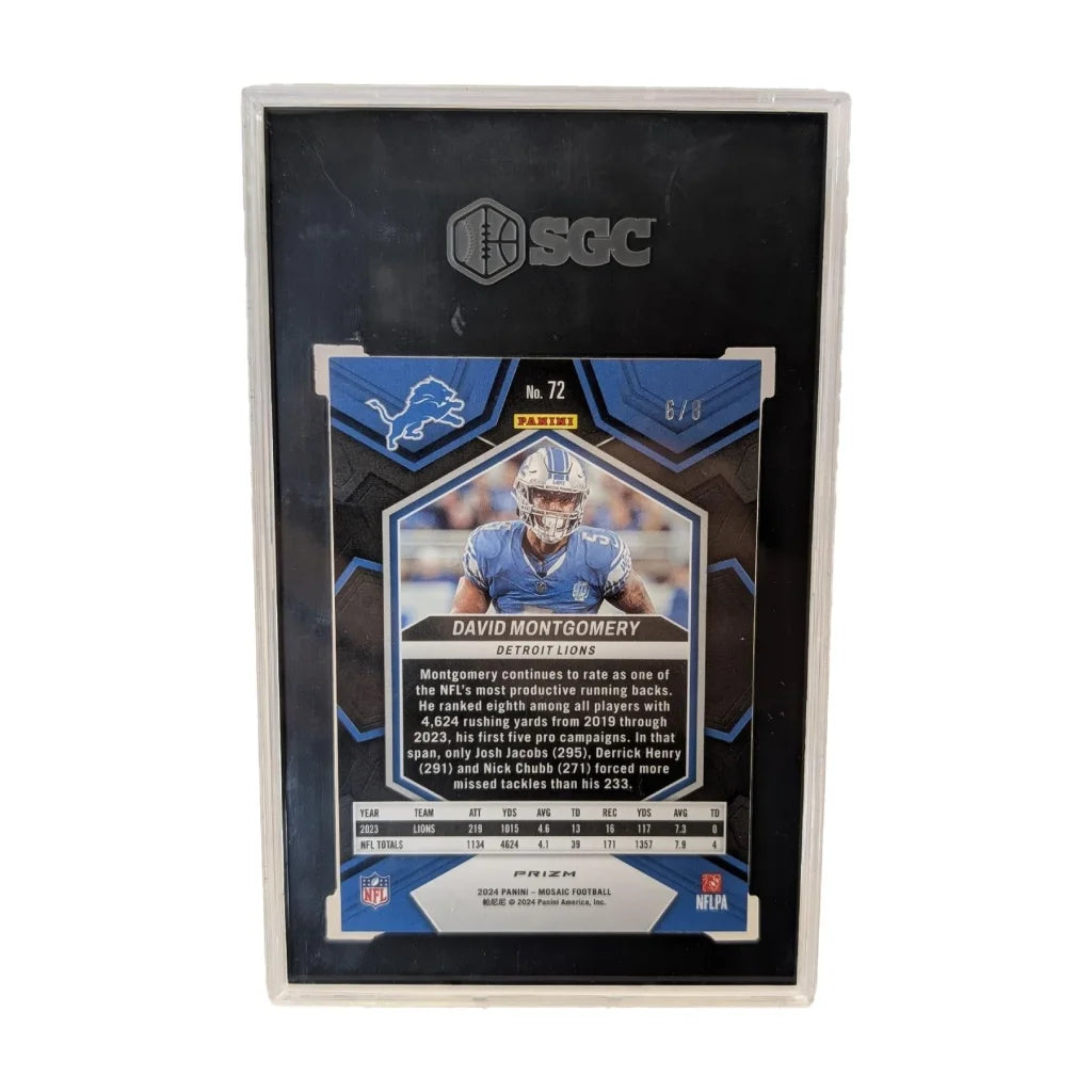 2021 Panini Prizm David Montgomery #72 Black Gold Choice Card