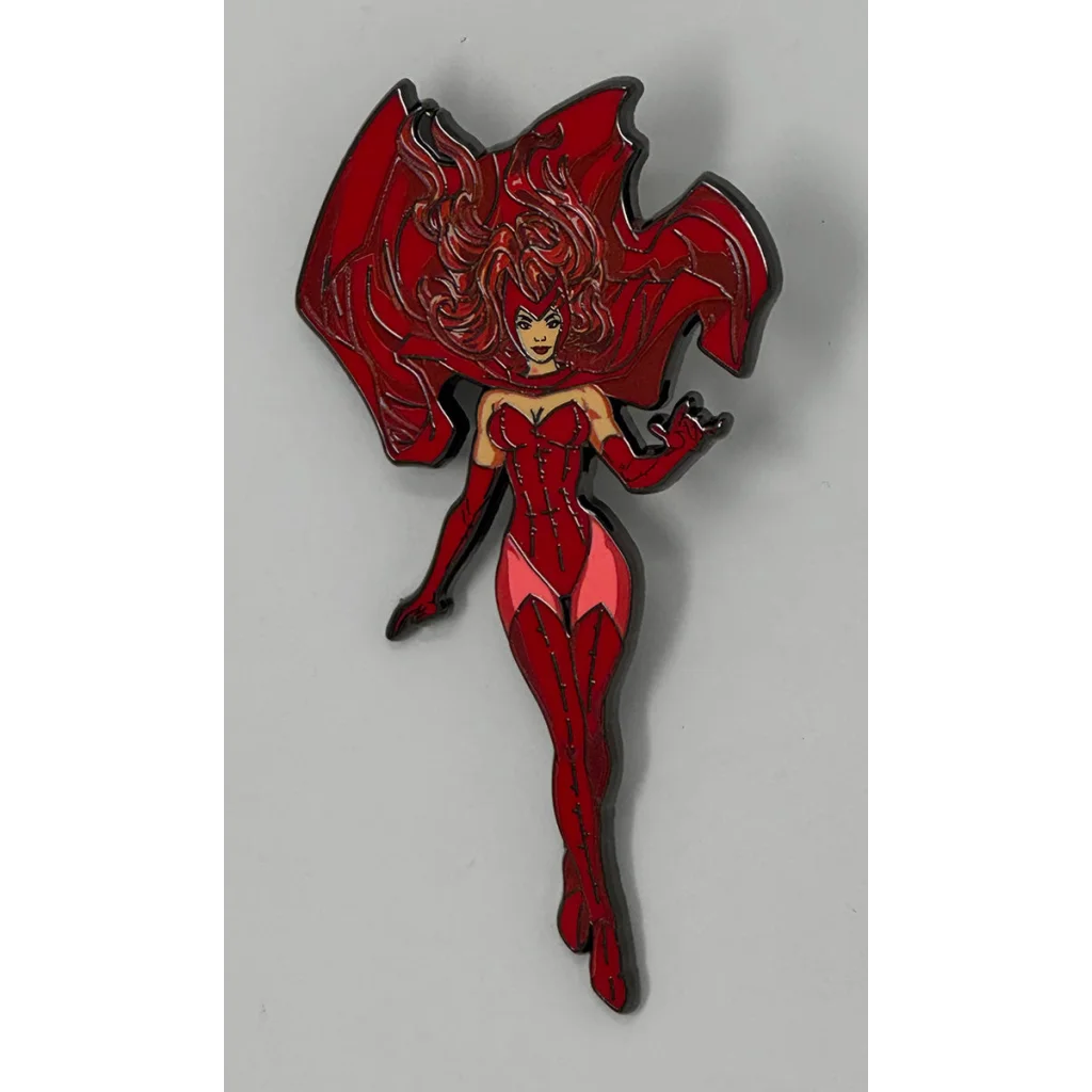 Scarlet Witch enamel pin from David Nakayama Marvel X-Men blind box collection