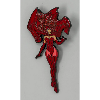Scarlet Witch enamel pin from David Nakayama Marvel X-Men blind box collection