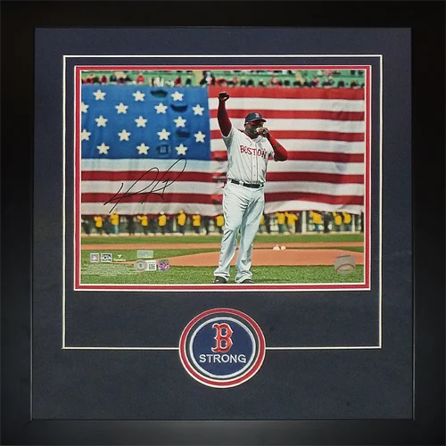 David Ortiz autographed Red Sox deluxe framed 11x14 photo