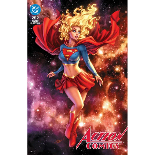 Dawn McTeigue exclusive Superwoman flying through space facsimile cover