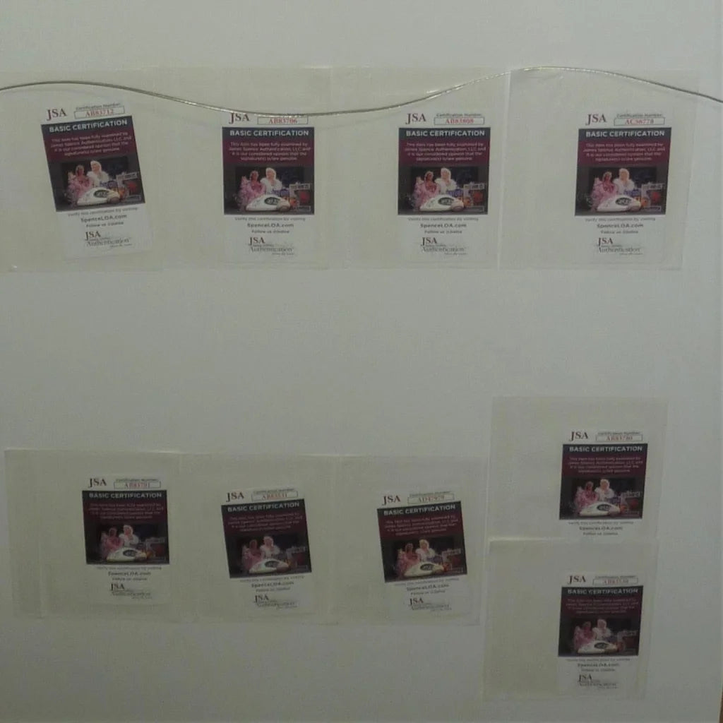 Deluxe framed Dazed and Confused movie poster with cast autographs and JSA cards in clear sleeves