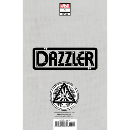 Variant edition comic book with grayscale cover from Dazzler Unknown Comics Exclusive Leirix