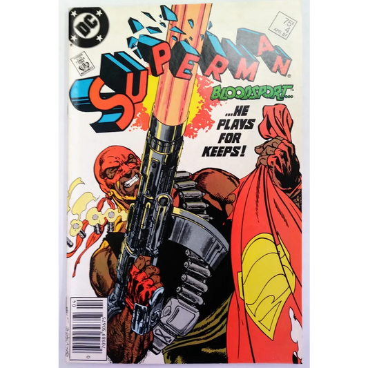 Superman comic book panel with epic rocket launcher showdown in V2 Issue 4