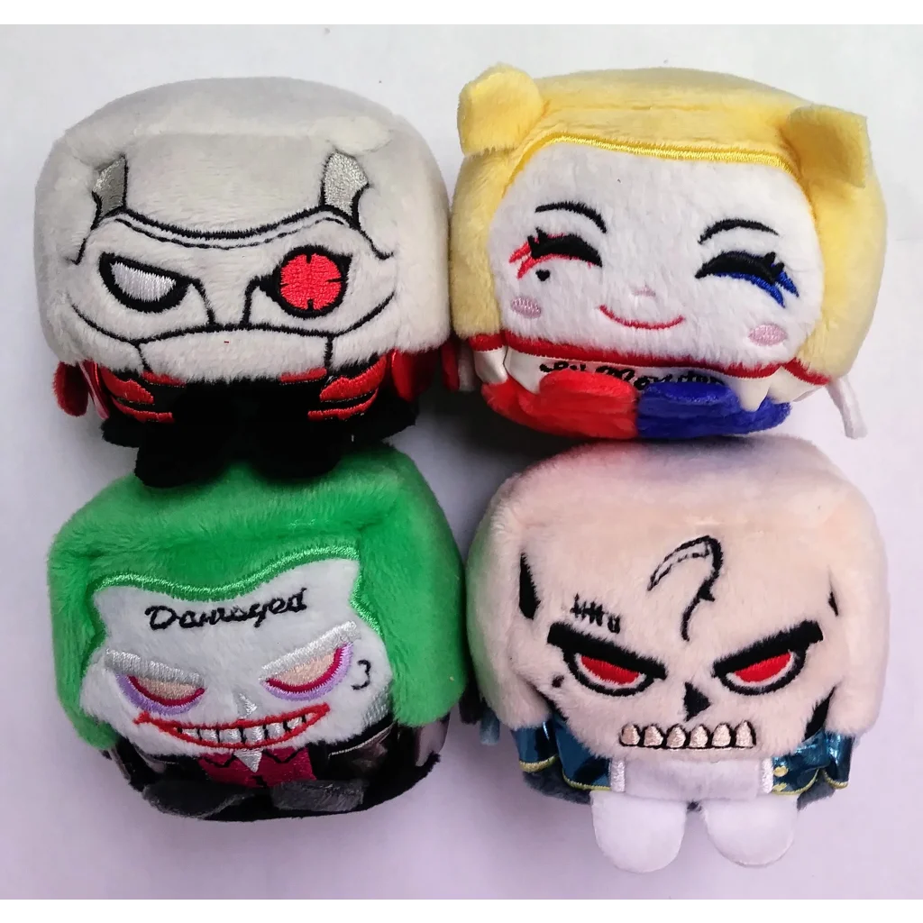 Cute Suicide Squad Kawaii Cubes Harley Quinn plush with skull design