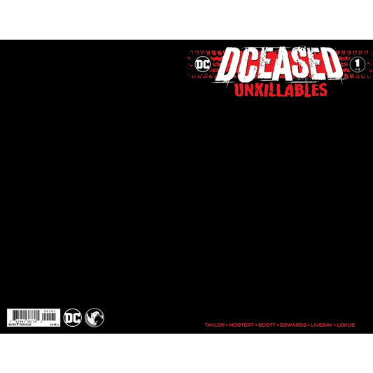 Black DCEASED UNKILLABLES comic cover for Unknown Comics exclusive var issue 1