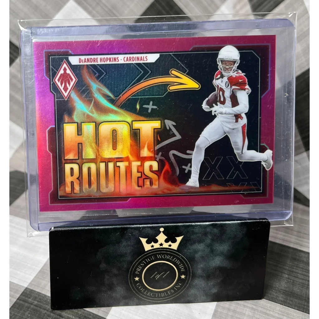 DeAndre Hopkins Hot Routes card 91/175 in Prestige Worldwide collectibles sleeve