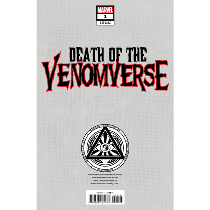 Marvel comic Death of the Venomverse #1 Davide Paratore exclusive variant cover featuring Gerardo Sandoval art
