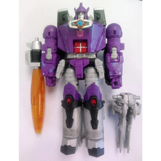 Decepticon Galvatron Transformers Action Figure in purple, gray with red accents