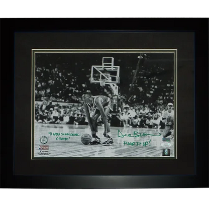 Dee Brown deluxe framed 11x14 photo of Celtics player in action, signed