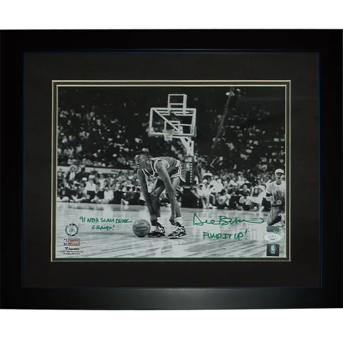 Dee Brown deluxe framed 11x14 photo of Celtics player in action, signed