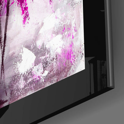 Magenta Skirt Abstract Dancer Glass Wall Art