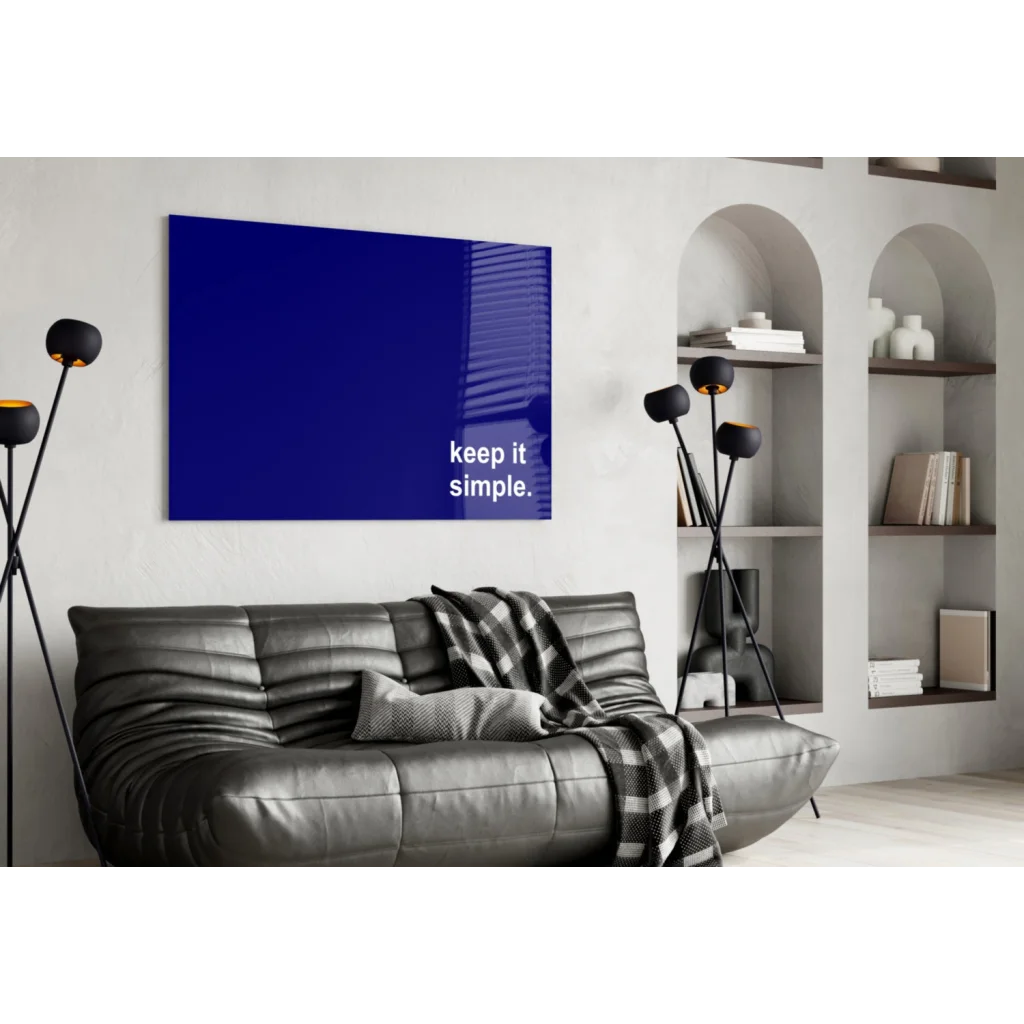 Deep Blue Keep It Simple minimalist wall art canvas print