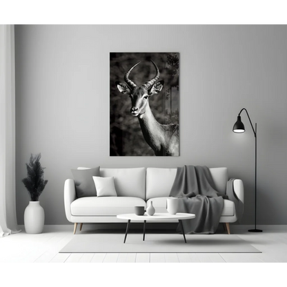 Stunning Impala Glass Wall Art in Bold Black and White | Modern Wall Art Decor | vintageantiquesgifts.com