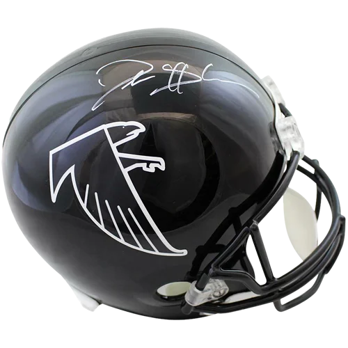 Deion Sanders autographed Atlanta Falcons throwback black helmet