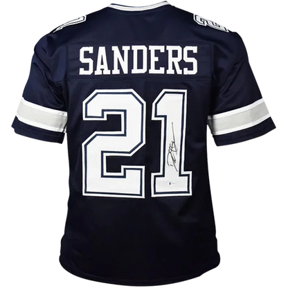 Deion Sanders autographed navy Dallas Cowboys jersey #21 Sanders