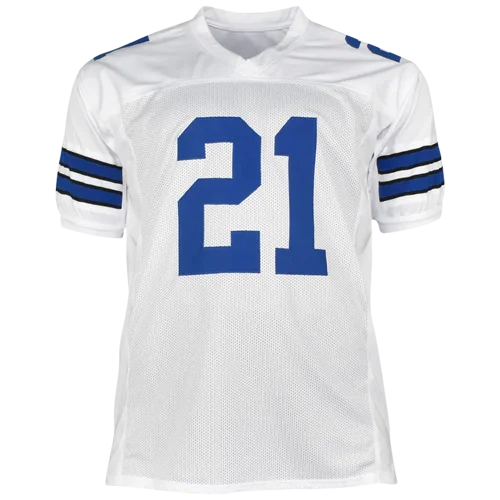 Deion Sanders autographed Dallas white jersey number 21