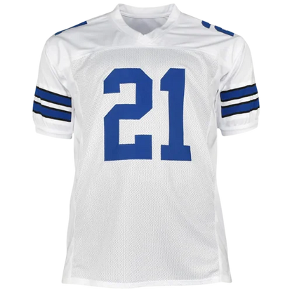 Deion Sanders autographed Dallas white jersey number 21