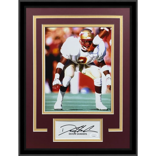 Deion Sanders autographed FSU Florida State Seminoles signed photo frame