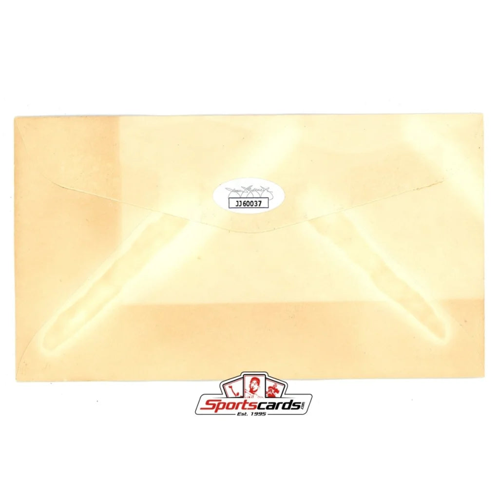 Gold protective sleeve for Del Ennis Art Mahaffey autographed baseball envelope