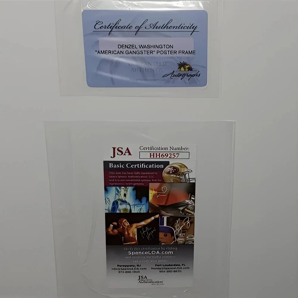 Deluxe framed American Gangster poster with Denzel Washington