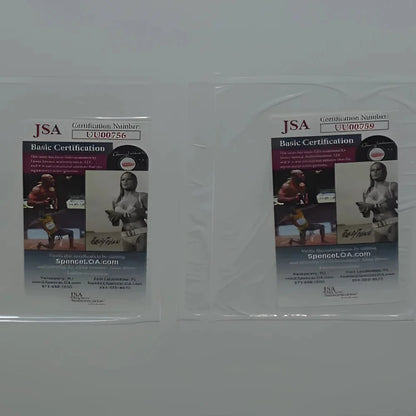 Deluxe framed Penn and Teller autographed poster with JSA certified card holder