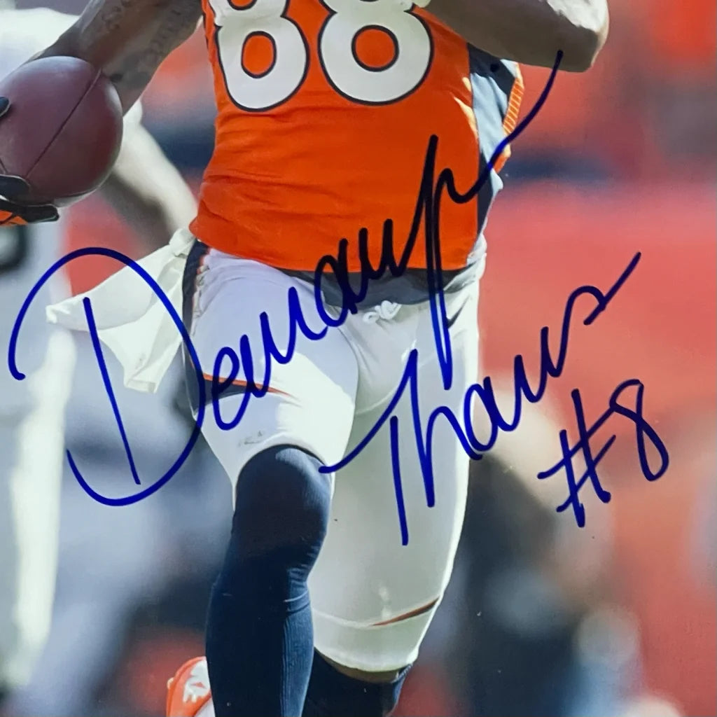 Demaryius Thomas autographed Denver Broncos framed photo with #88 jersey