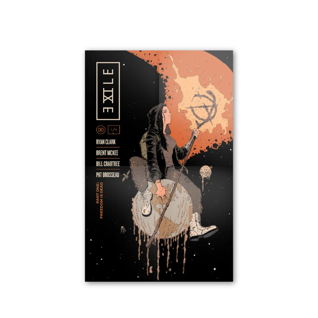 Demon Hunter limited edition comic book cover by Ryan Clark with hooded figure and floating sphere