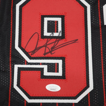 Dennis Rodman autographed Chicago Bulls black pinstripe jersey #91